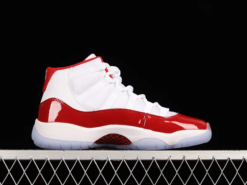 All categories Air Jordan Jordan series basketball shoes Air Jordan 11 Air Jordan 11 "Cherry" AJ11 Joe 11 cherry red genuine standard genuine carbon women's high-top basketball shoes 378038-116